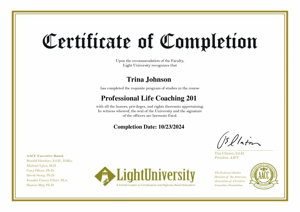 Professional Life Coaching 201